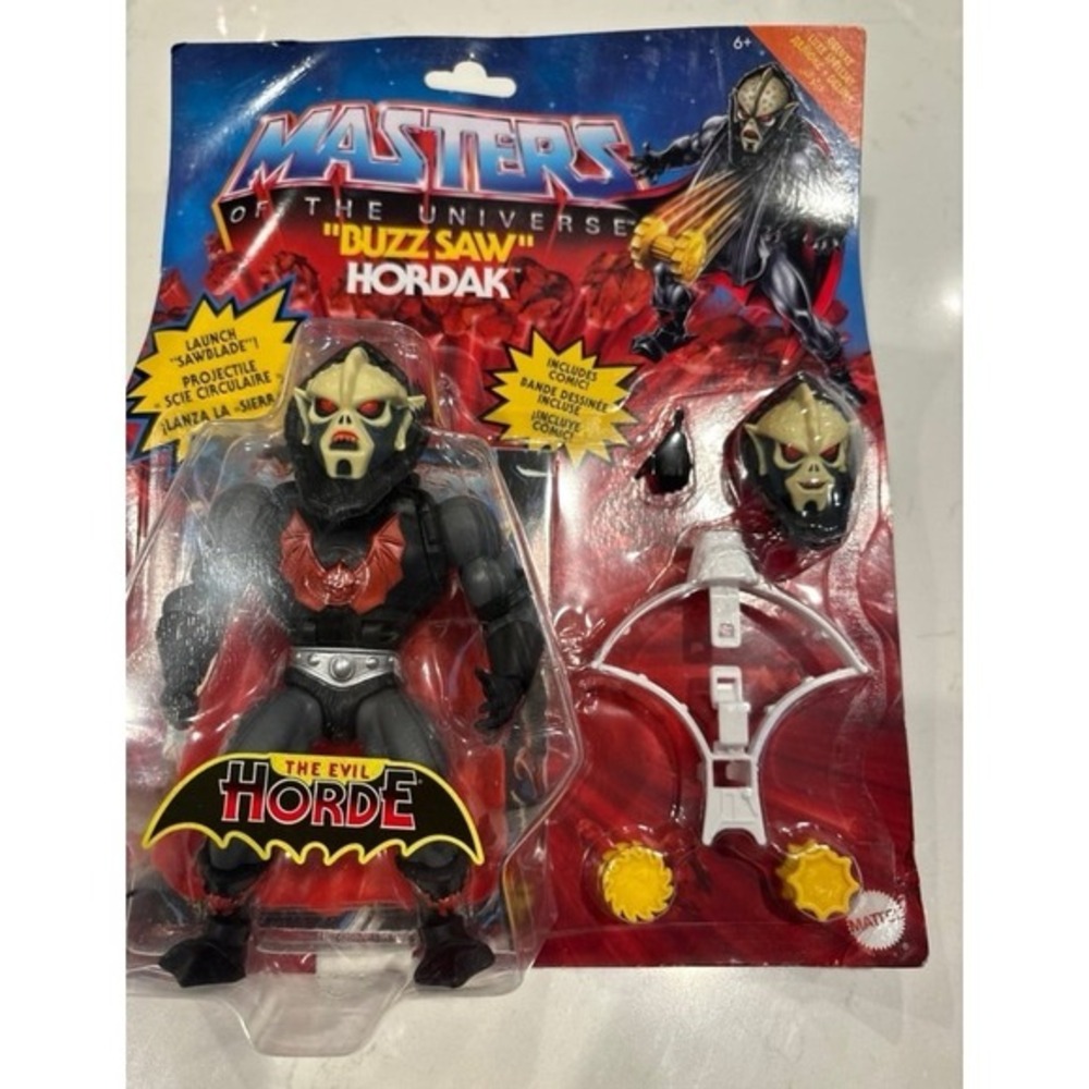 NEW !! Masters of The Universe Buzz Saw‎ Hordak includes comic book accessories